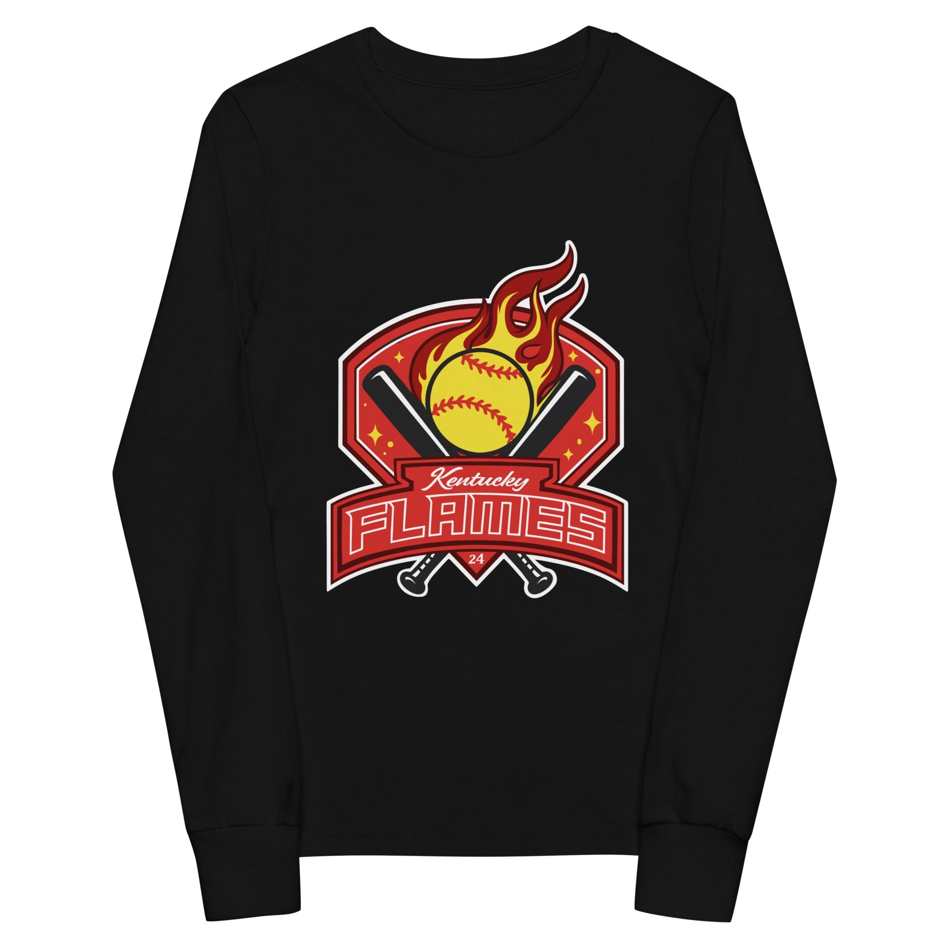 Performance | Youth Long Sleeve T-Shirt | KY Flames | Emblem Logo