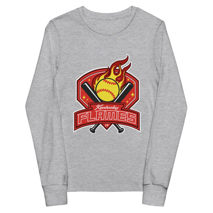 Performance | Youth Long Sleeve T-Shirt | KY Flames | Emblem Logo
