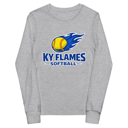 Performance | Youth Long Sleeve T-Shirt | KY Flames | Mark Logo
