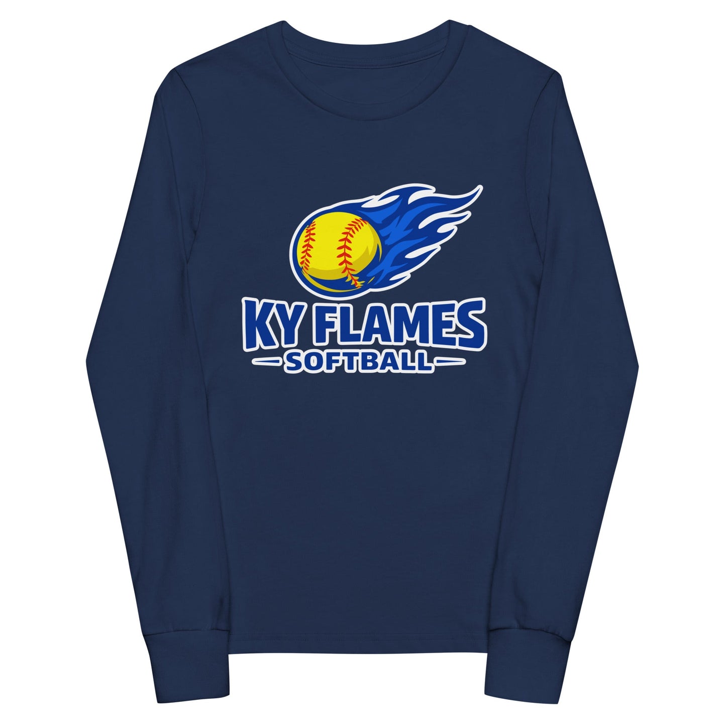 Performance | Youth Long Sleeve T-Shirt | KY Flames | Mark Logo