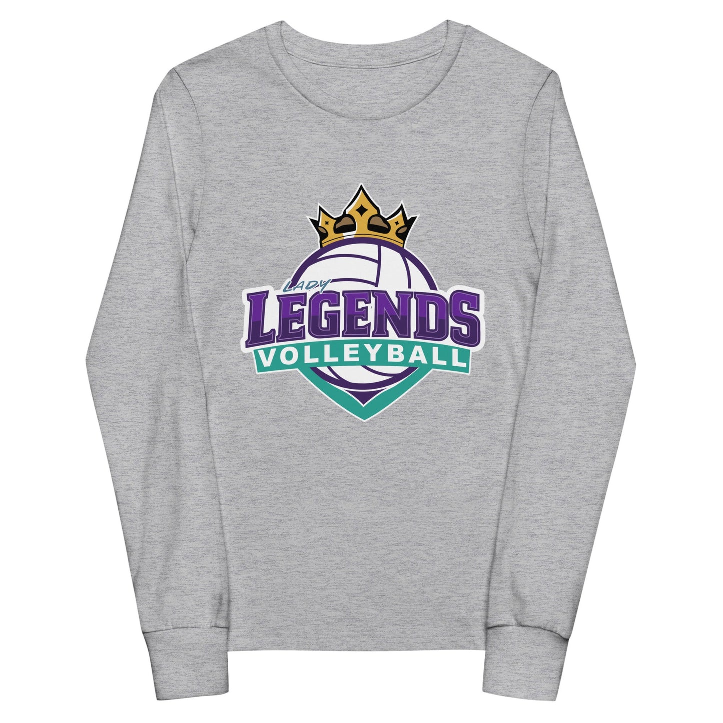 Performance | Youth Long Sleeve T-Shirt | Lady Legends Volleyball | Crown Logo