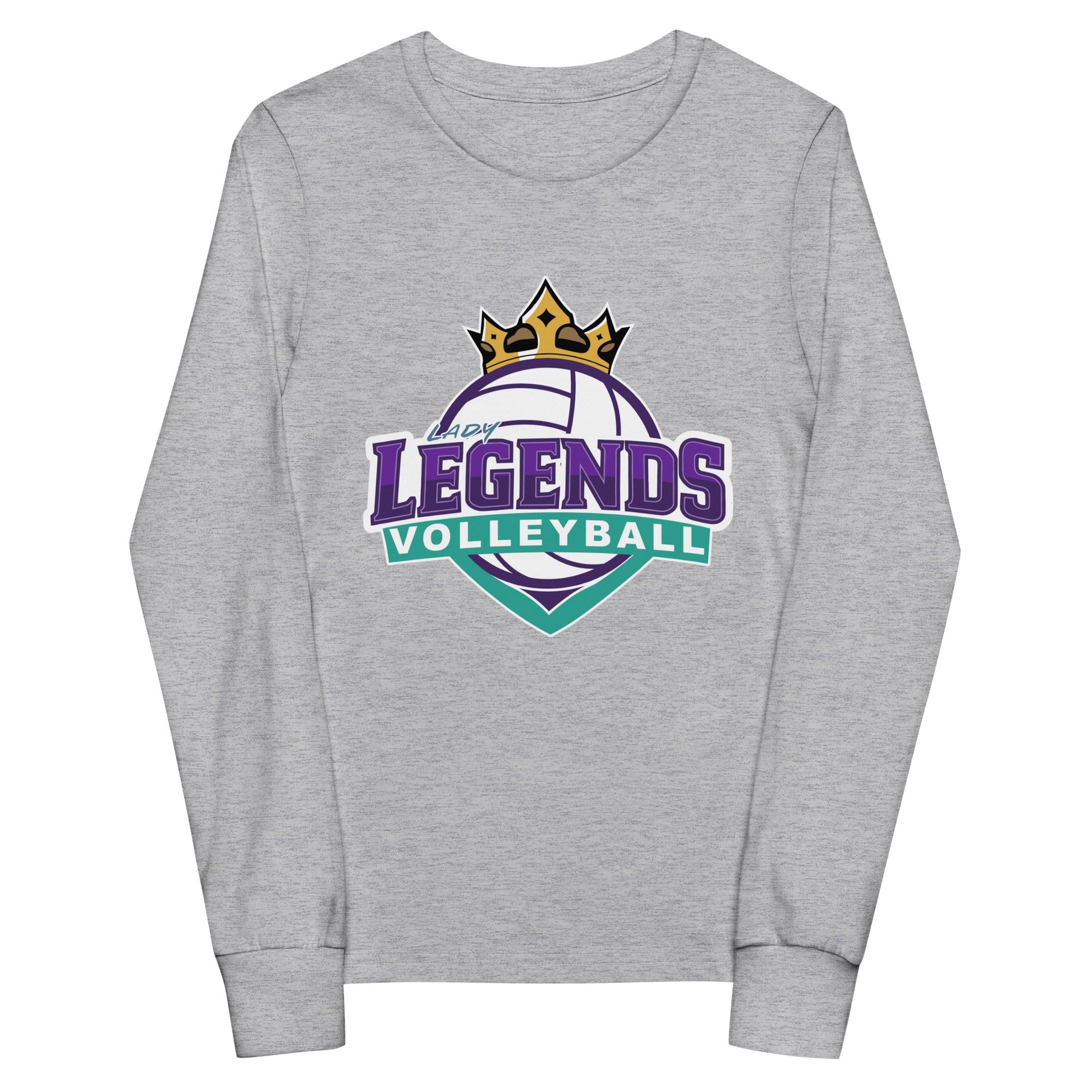 Performance | Youth Long Sleeve T-Shirt | Lady Legends Volleyball | Crown Logo