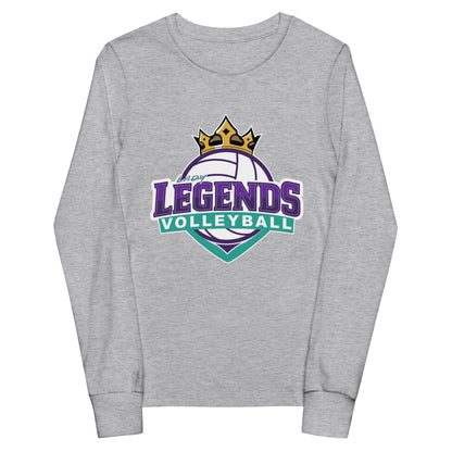 Performance | Youth Long Sleeve T-Shirt | Lady Legends Volleyball | Crown Logo