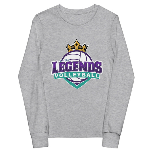 Performance | Youth Long Sleeve T-Shirt | Lady Legends Volleyball | Crown Logo