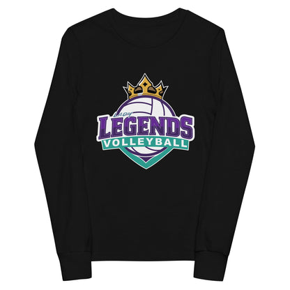 Performance | Youth Long Sleeve T-Shirt | Lady Legends Volleyball | Crown Logo