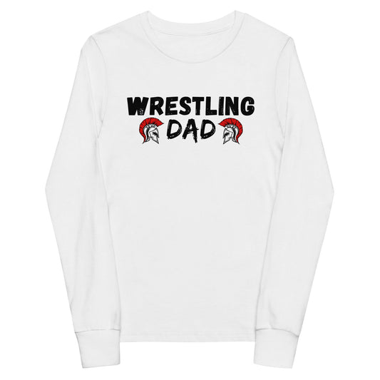 Performance | Youth Long Sleeve T-Shirt | Lafayette Warrior Youth Wrestling | Dad Emblem Logo