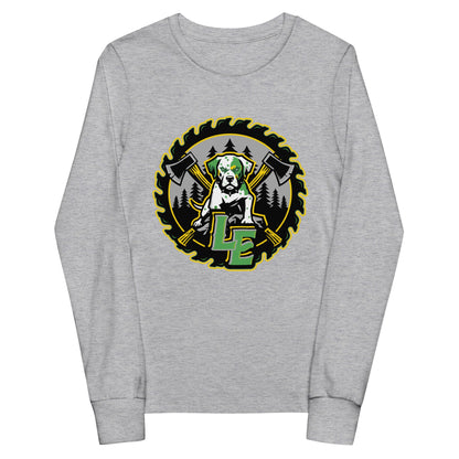 Performance | Youth Long Sleeve T-Shirt | Lake Erie Power Pines | Saw Logo