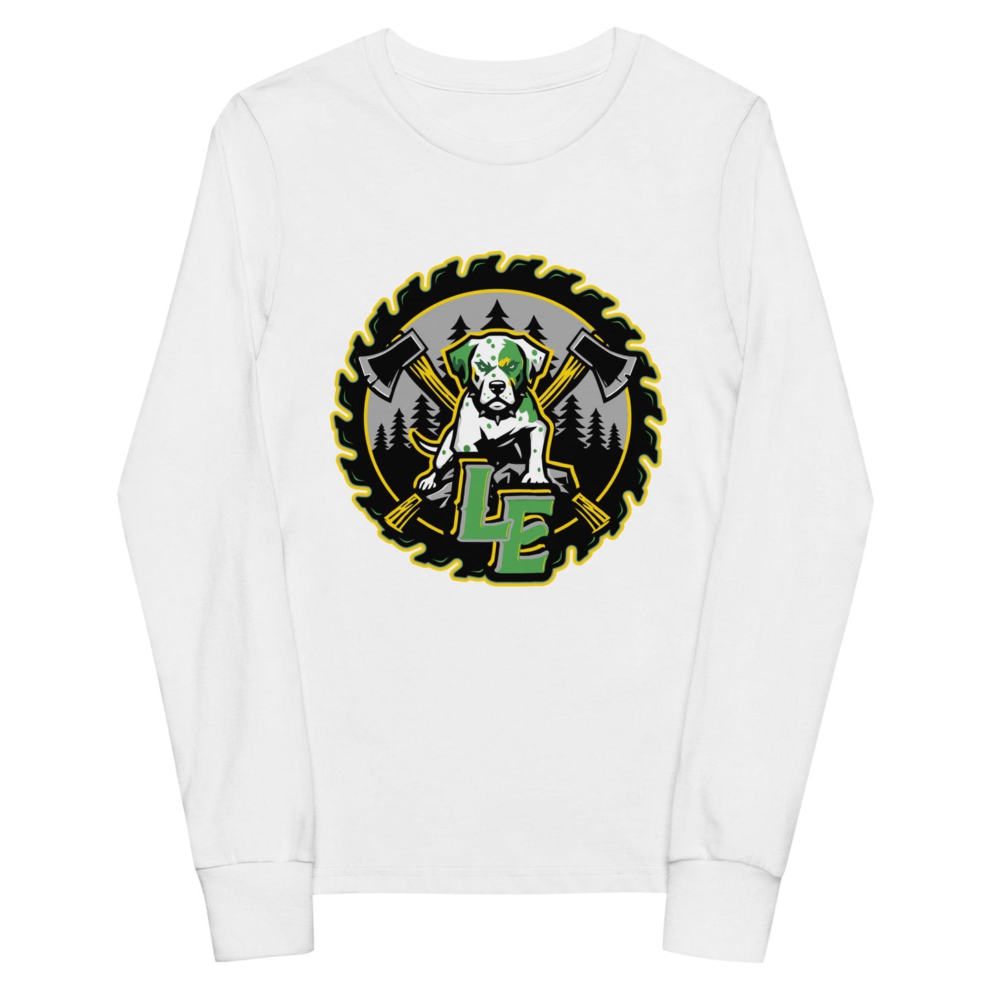 Performance | Youth Long Sleeve T-Shirt | Lake Erie Power Pines | Saw Logo