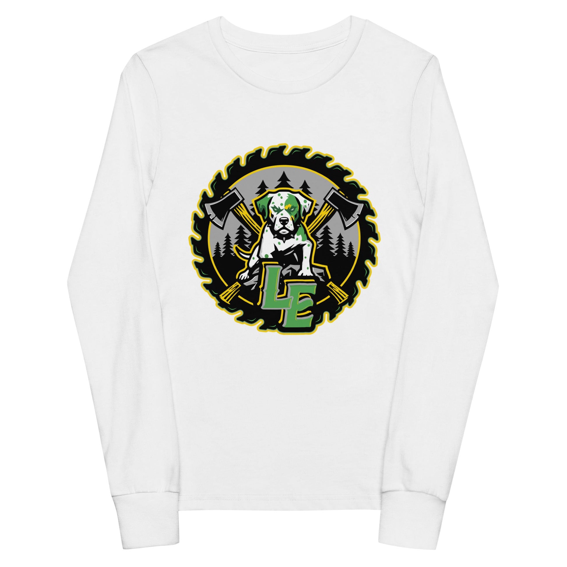 Performance | Youth Long Sleeve T-Shirt | Lake Erie Power Pines | Saw Logo