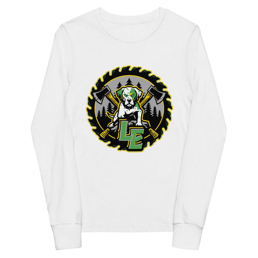 Performance | Youth Long Sleeve T-Shirt | Lake Erie Power Pines | Saw Logo