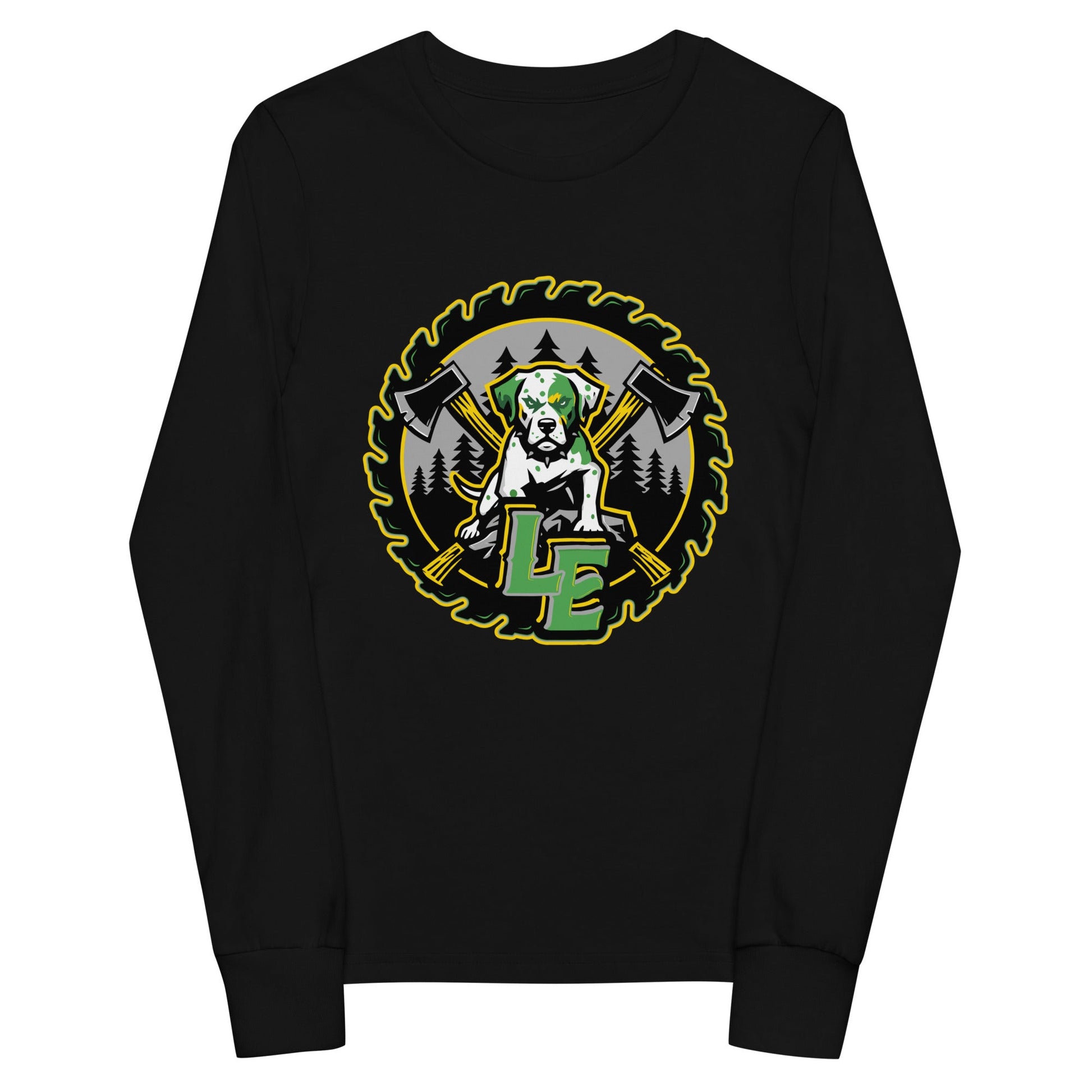 Performance | Youth Long Sleeve T-Shirt | Lake Erie Power Pines | Saw Logo