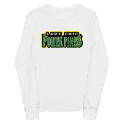 Performance | Youth Long Sleeve T-Shirt | Lake Erie Power Pines | Script Logo
