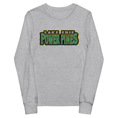 Performance | Youth Long Sleeve T-Shirt | Lake Erie Power Pines | Script Logo