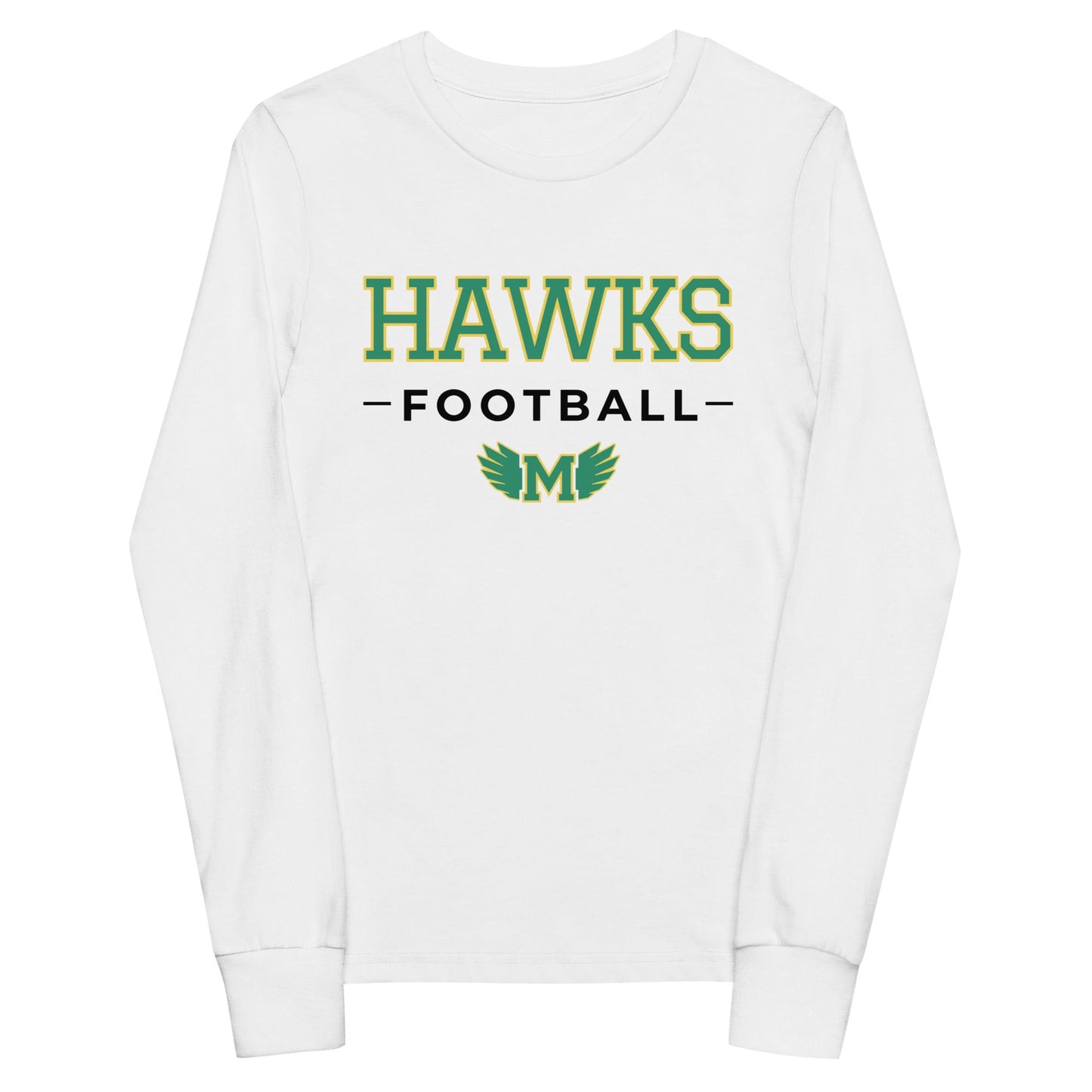Performance | Youth Long Sleeve T-Shirt | Lake Minneola Hawks Football | Mark Logo