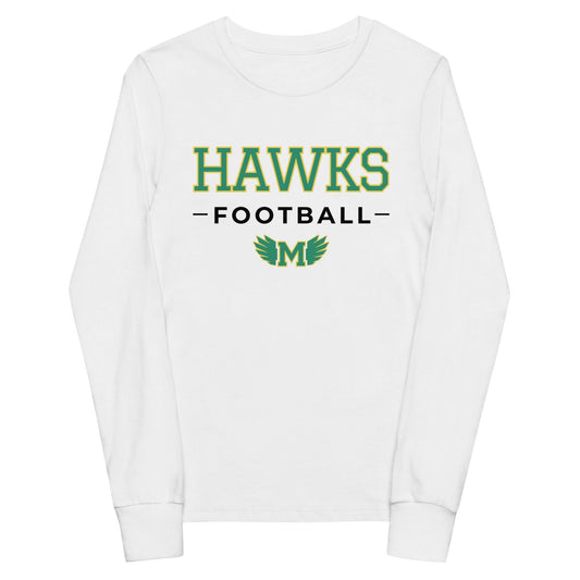 Performance | Youth Long Sleeve T-Shirt | Lake Minneola Hawks Football | Mark Logo