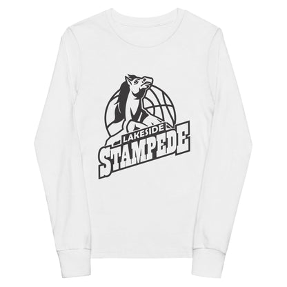 Performance | Youth Long Sleeve T-Shirt | Lakeside Stampede | Basketball Mascot Logo