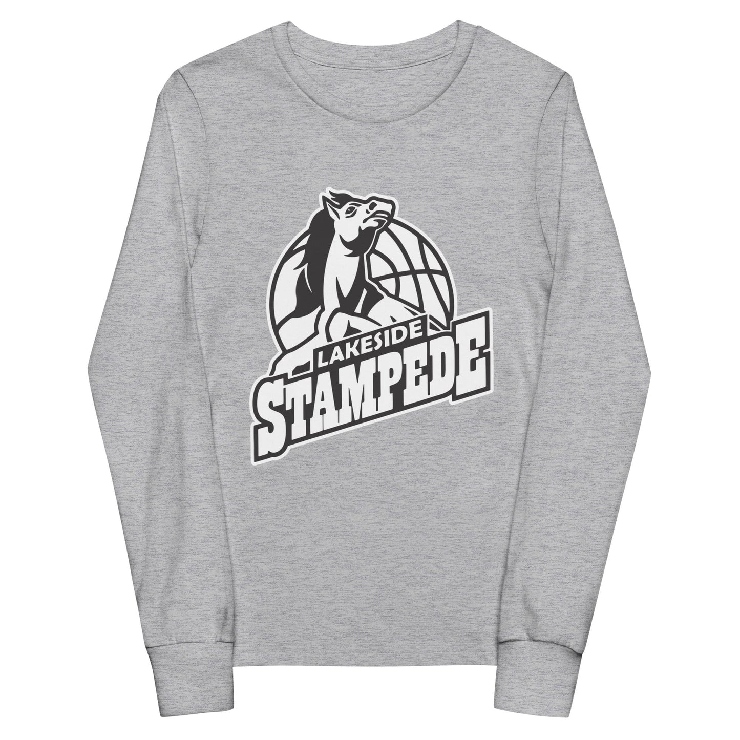 Performance | Youth Long Sleeve T-Shirt | Lakeside Stampede | Basketball Mascot Logo
