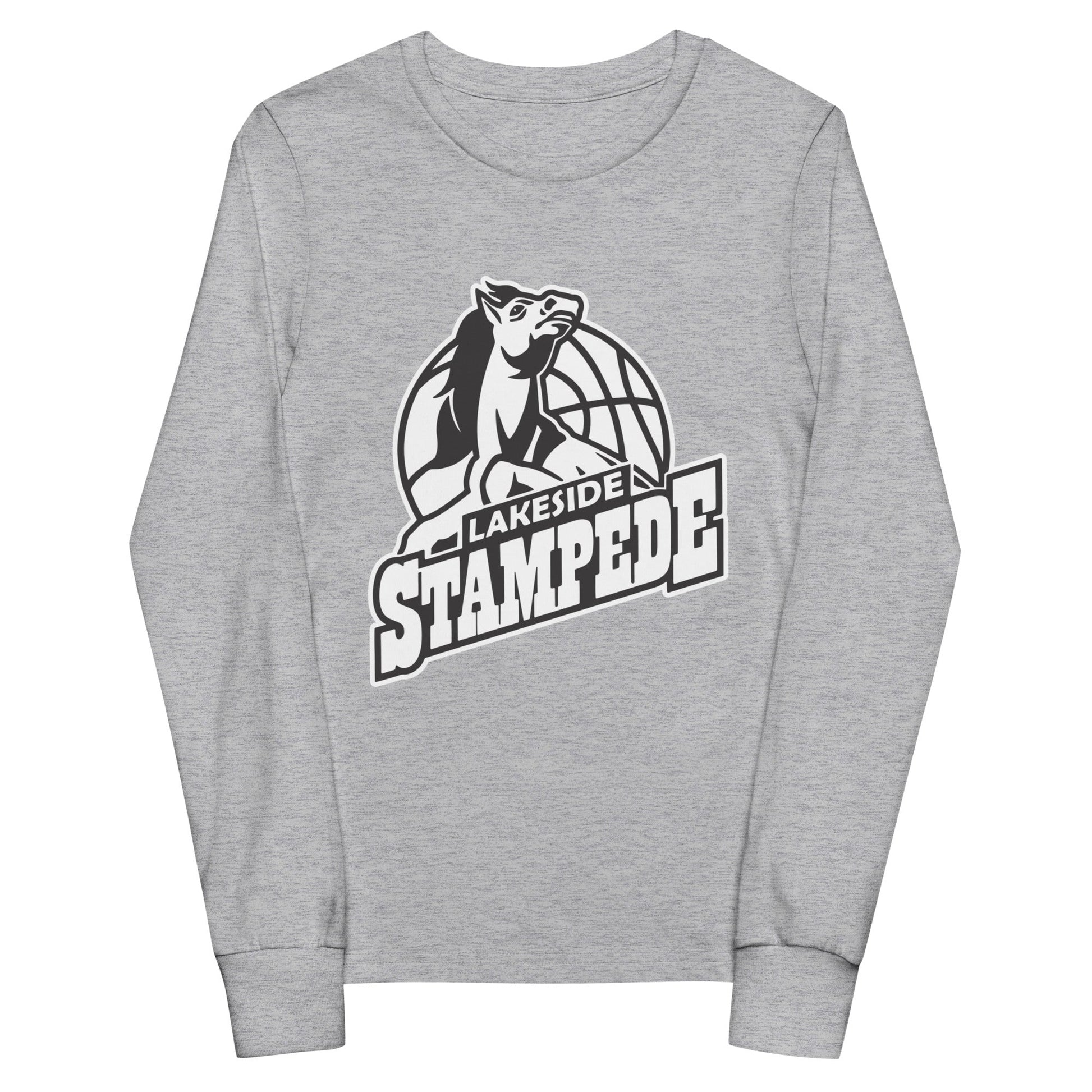 Performance | Youth Long Sleeve T-Shirt | Lakeside Stampede | Basketball Mascot Logo