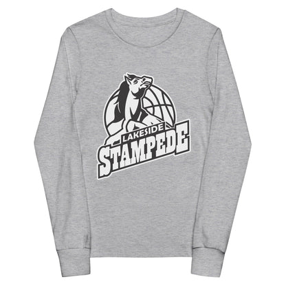 Performance | Youth Long Sleeve T-Shirt | Lakeside Stampede | Basketball Mascot Logo