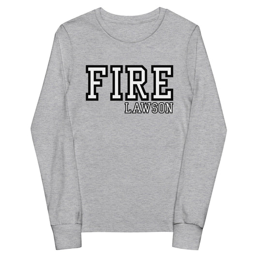 Performance | Youth Long Sleeve T-Shirt | Lawson Fire Department | Script Logo