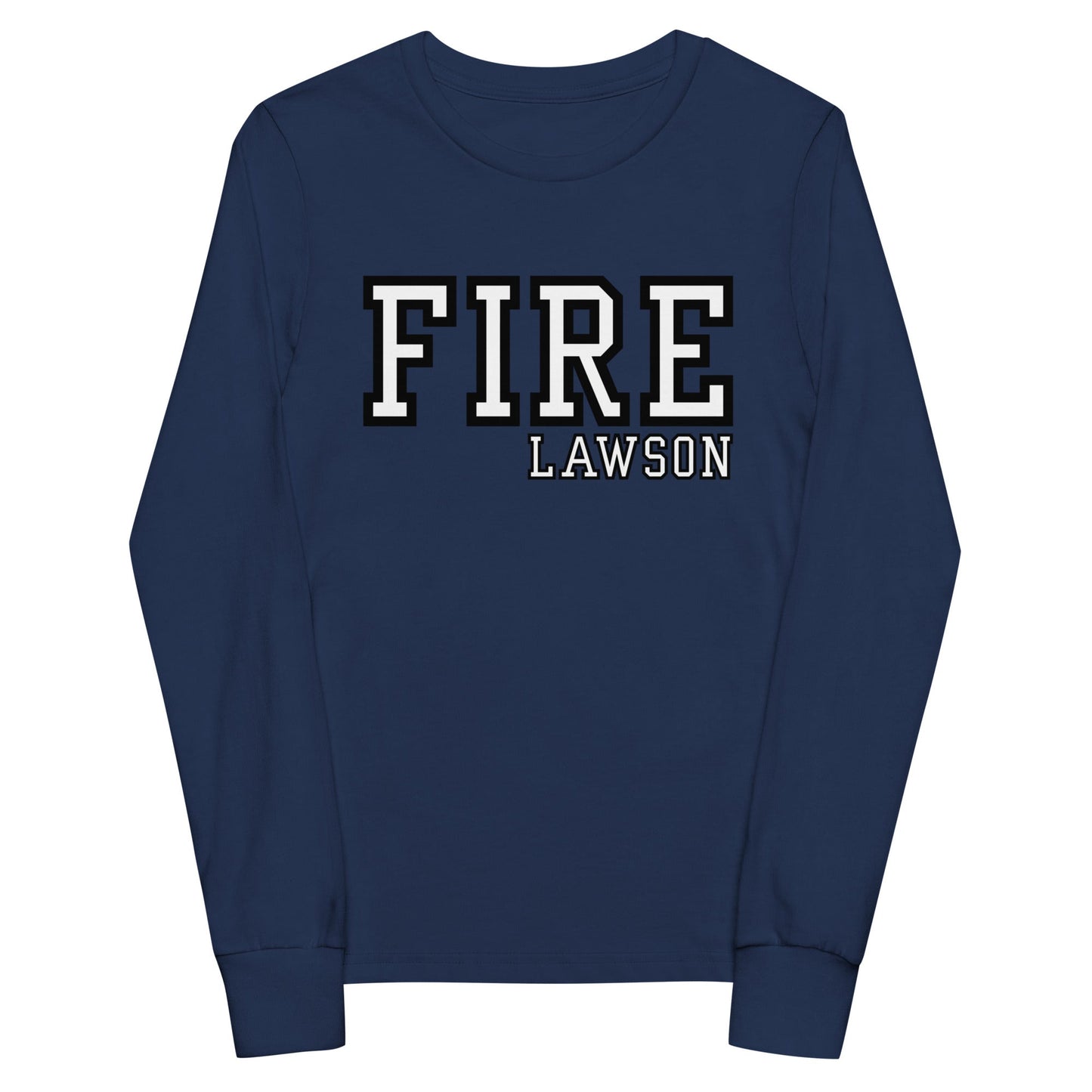 Performance | Youth Long Sleeve T-Shirt | Lawson Fire Department | Script Logo