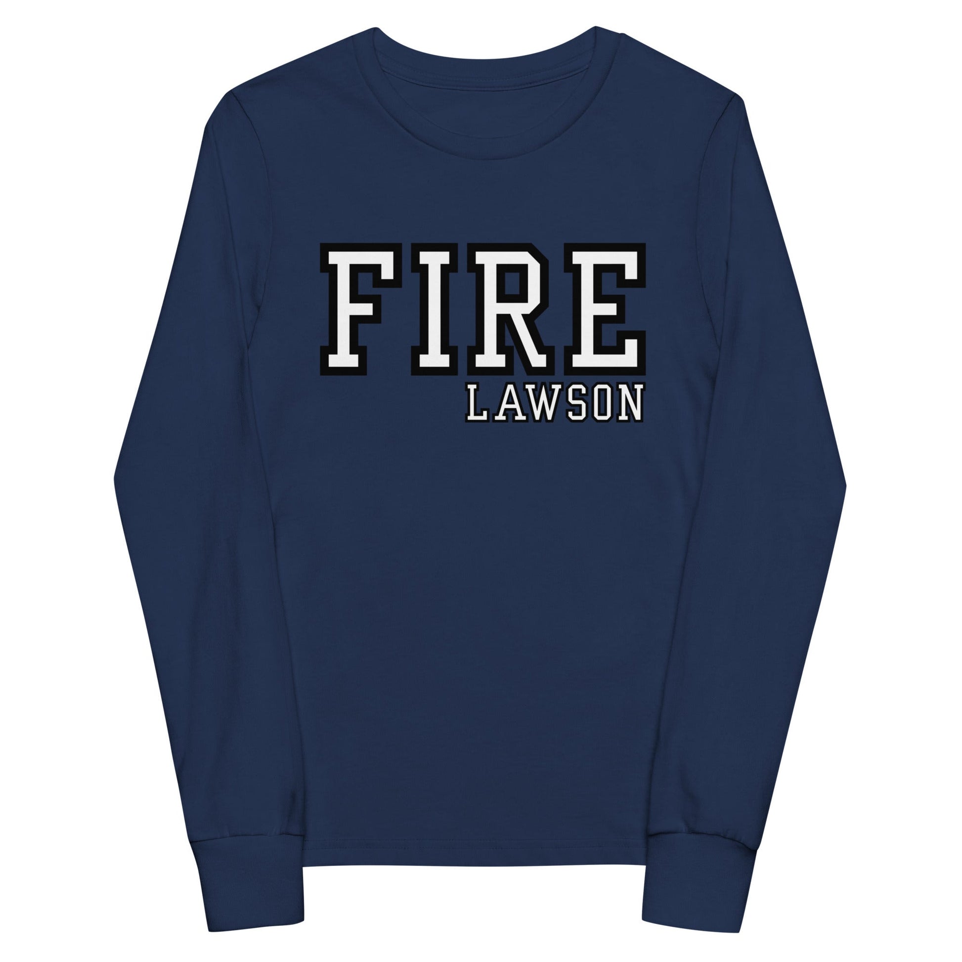 Performance | Youth Long Sleeve T-Shirt | Lawson Fire Department | Script Logo