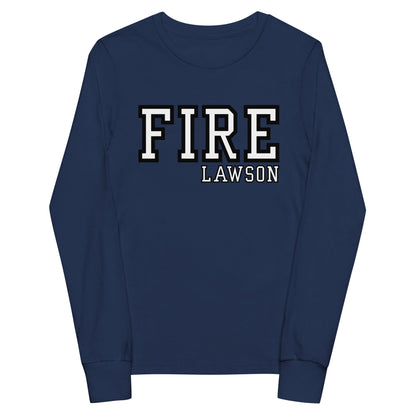 Performance | Youth Long Sleeve T-Shirt | Lawson Fire Department | Script Logo