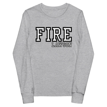Performance | Youth Long Sleeve T-Shirt | Lawson Fire Department | Script Logo