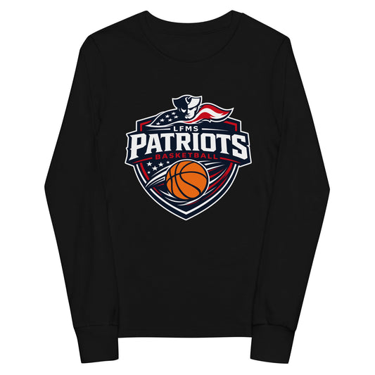 Performance | Youth Long Sleeve T-Shirt | LFMS Athletics | Patriots Basketball Logo