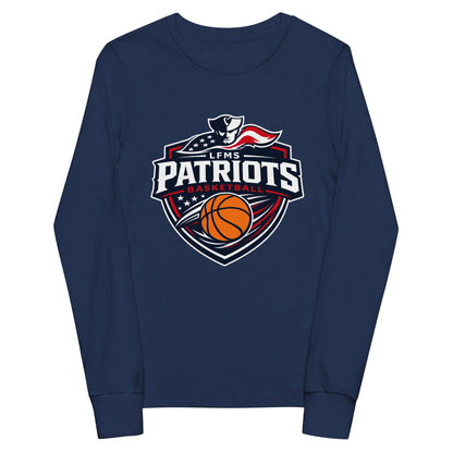 Performance | Youth Long Sleeve T-Shirt | LFMS Athletics | Patriots Basketball Logo