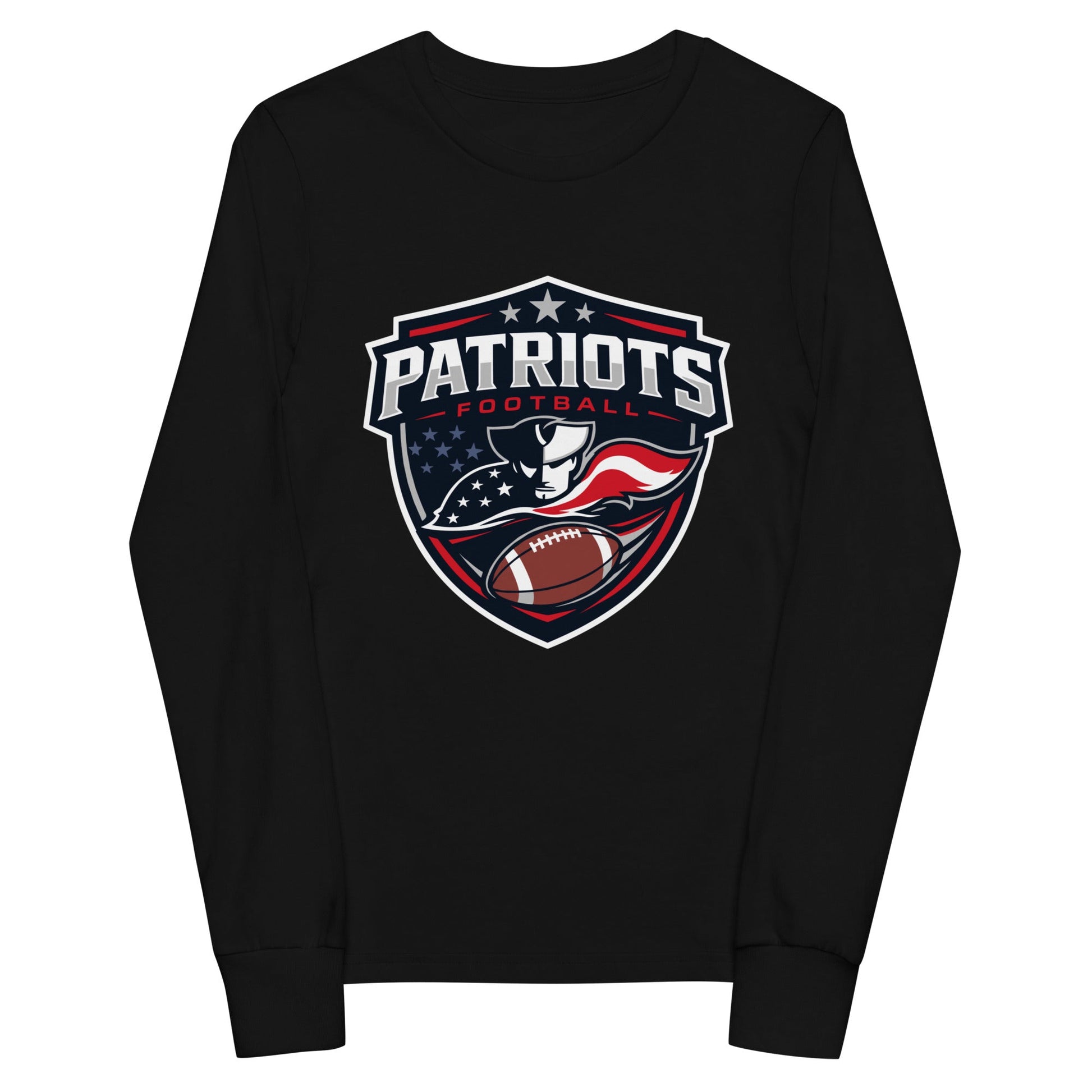 Performance | Youth Long Sleeve T-Shirt | LFMS Athletics | Patriots Football Logo