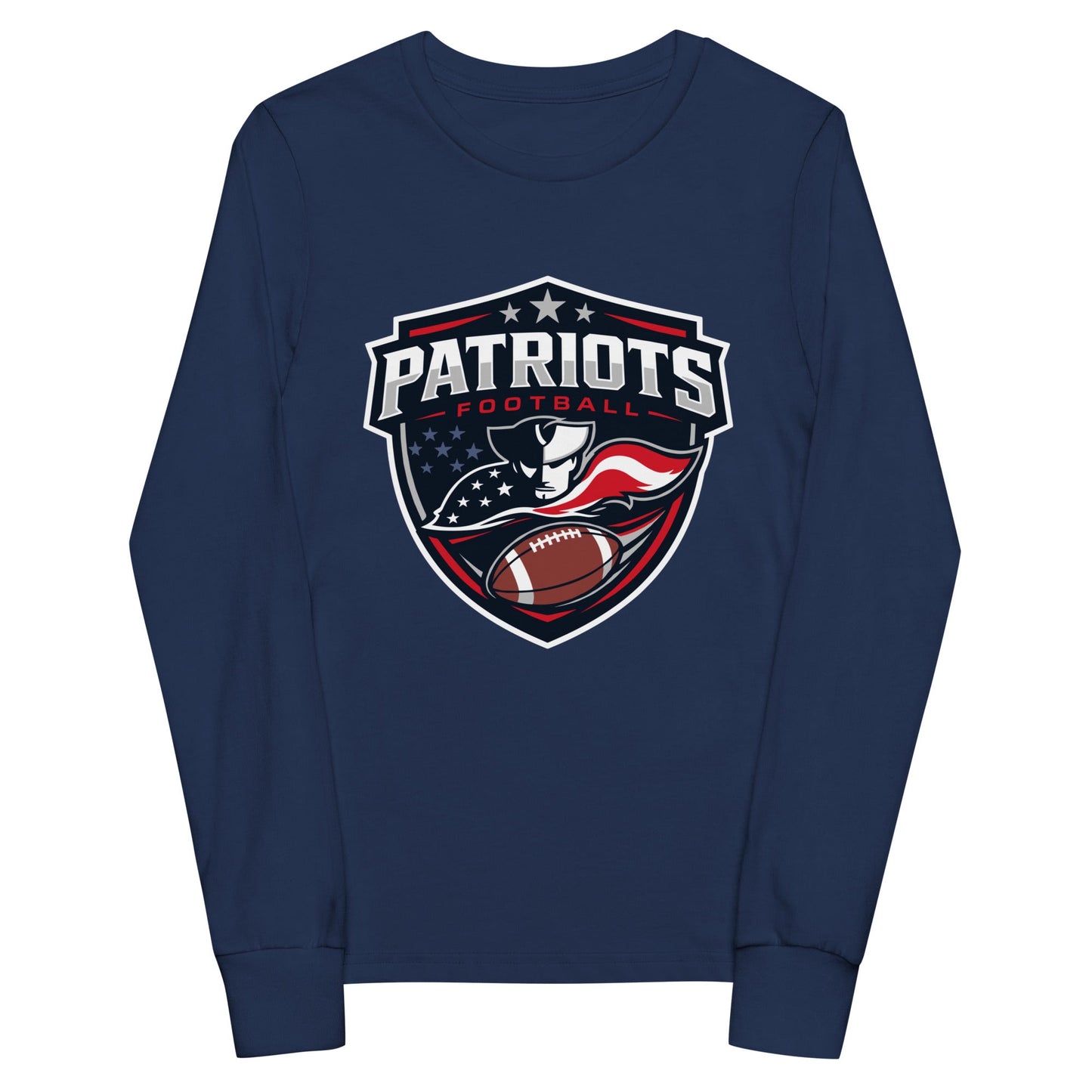 Performance | Youth Long Sleeve T-Shirt | LFMS Athletics | Patriots Football Logo