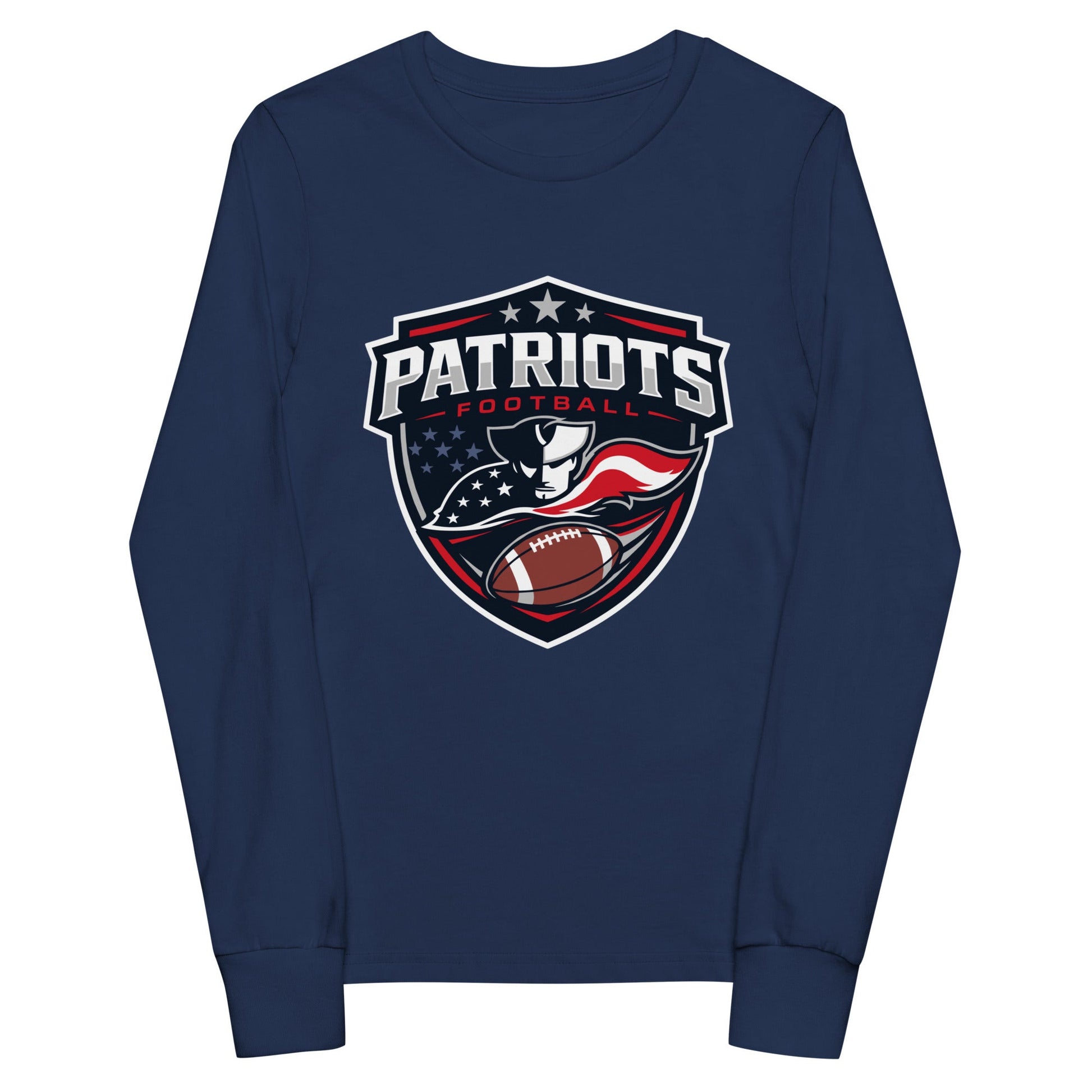 Performance | Youth Long Sleeve T-Shirt | LFMS Athletics | Patriots Football Logo