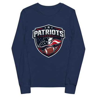 Performance | Youth Long Sleeve T-Shirt | LFMS Athletics | Patriots Football Logo