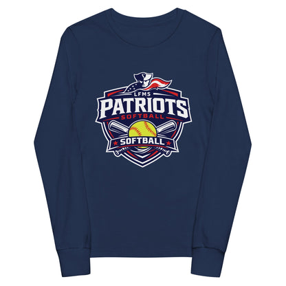 Performance | Youth Long Sleeve T-Shirt | LFMS Athletics | Patriots Softball Logo