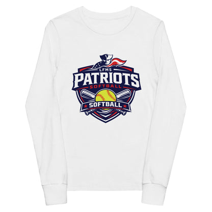 Performance | Youth Long Sleeve T-Shirt | LFMS Athletics | Patriots Softball Logo