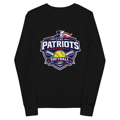 Performance | Youth Long Sleeve T-Shirt | LFMS Athletics | Patriots Softball Logo