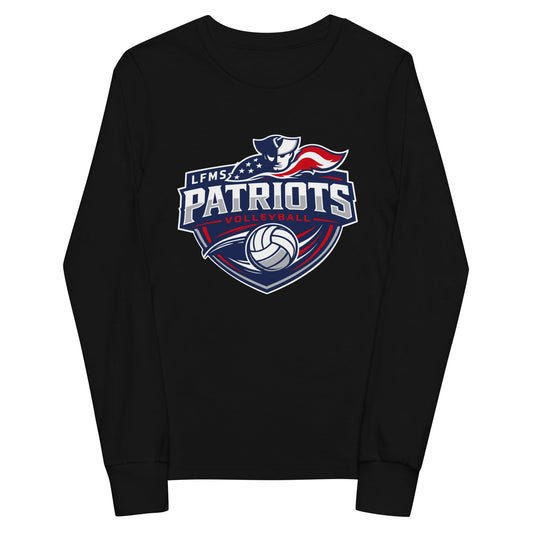 Performance | Youth Long Sleeve T-Shirt | LFMS Athletics | Patriots Volleyball Logo