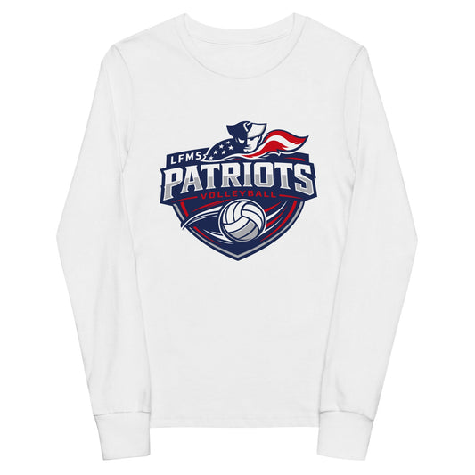 Performance | Youth Long Sleeve T-Shirt | LFMS Athletics | Patriots Volleyball Logo