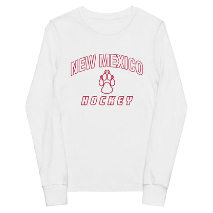 Performance | Youth Long Sleeve T-Shirt | Lobo Women’s Ice Hockey | Script Logo