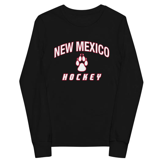 Performance | Youth Long Sleeve T-Shirt | Lobo Women’s Ice Hockey | Script Logo