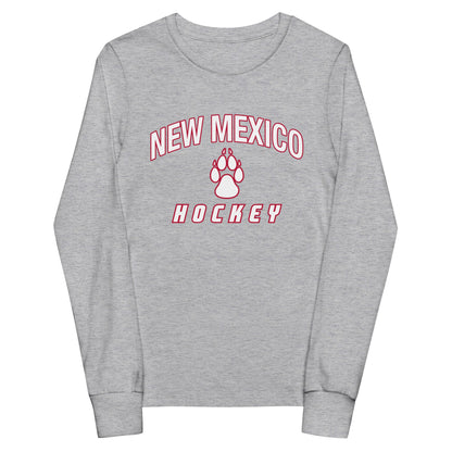Performance | Youth Long Sleeve T-Shirt | Lobo Women’s Ice Hockey | Script Logo