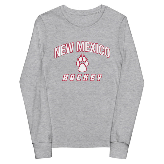 Performance | Youth Long Sleeve T-Shirt | Lobo Women’s Ice Hockey | Script Logo