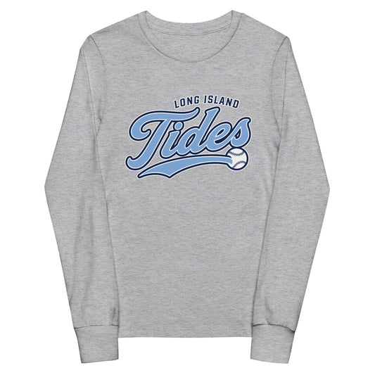 Performance | Youth Long Sleeve T-Shirt | Long Island Tides Baseball | Athletics Logo