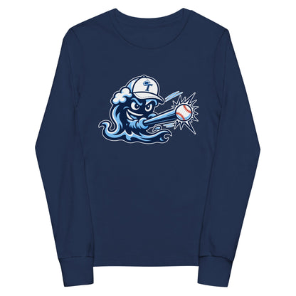 Performance | Youth Long Sleeve T-Shirt | Long Island Tides Baseball | Mascot Logo