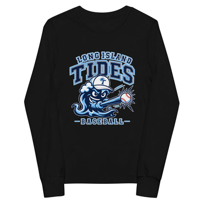 Performance | Youth Long Sleeve T-Shirt | Long Island Tides Baseball | Valor Logo