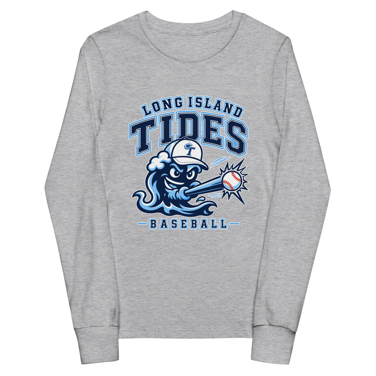 Performance | Youth Long Sleeve T-Shirt | Long Island Tides Baseball | Valor Logo