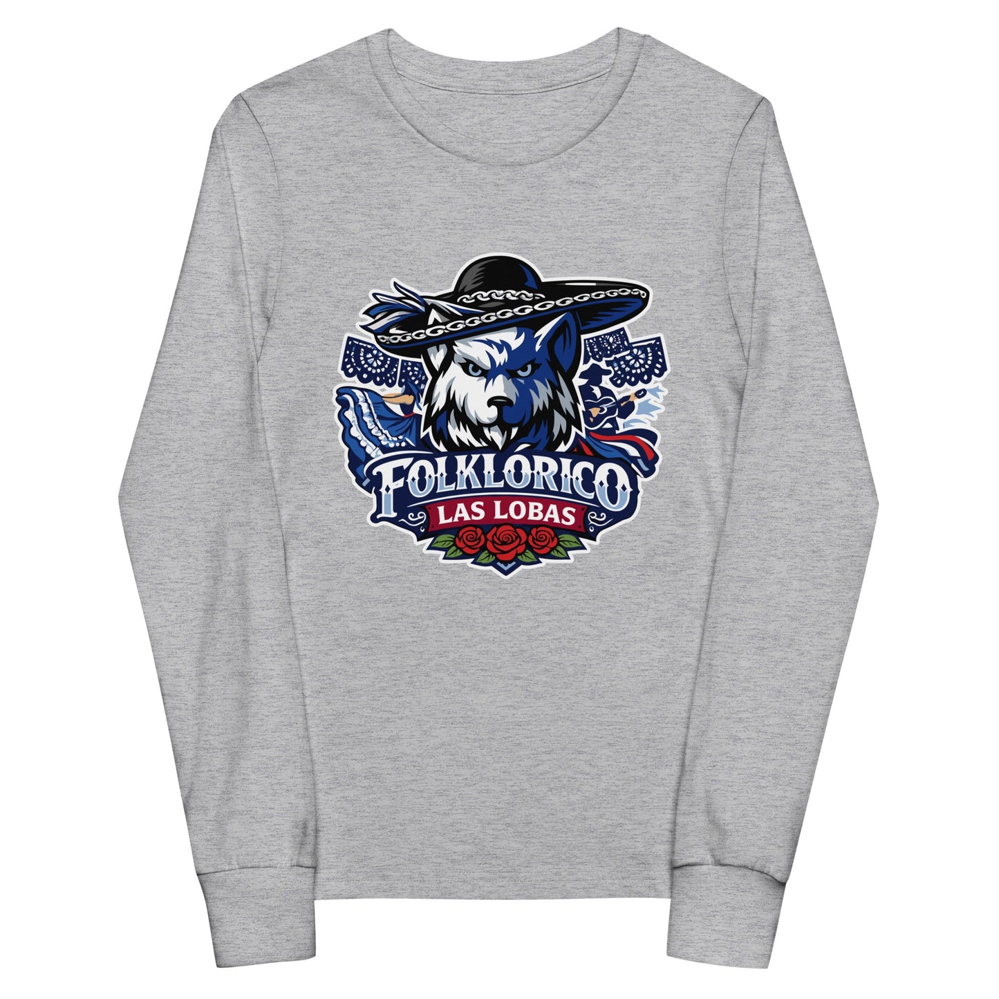 Performance | Youth Long Sleeve T-Shirt | Los Lobitos | Las Lobas Logo