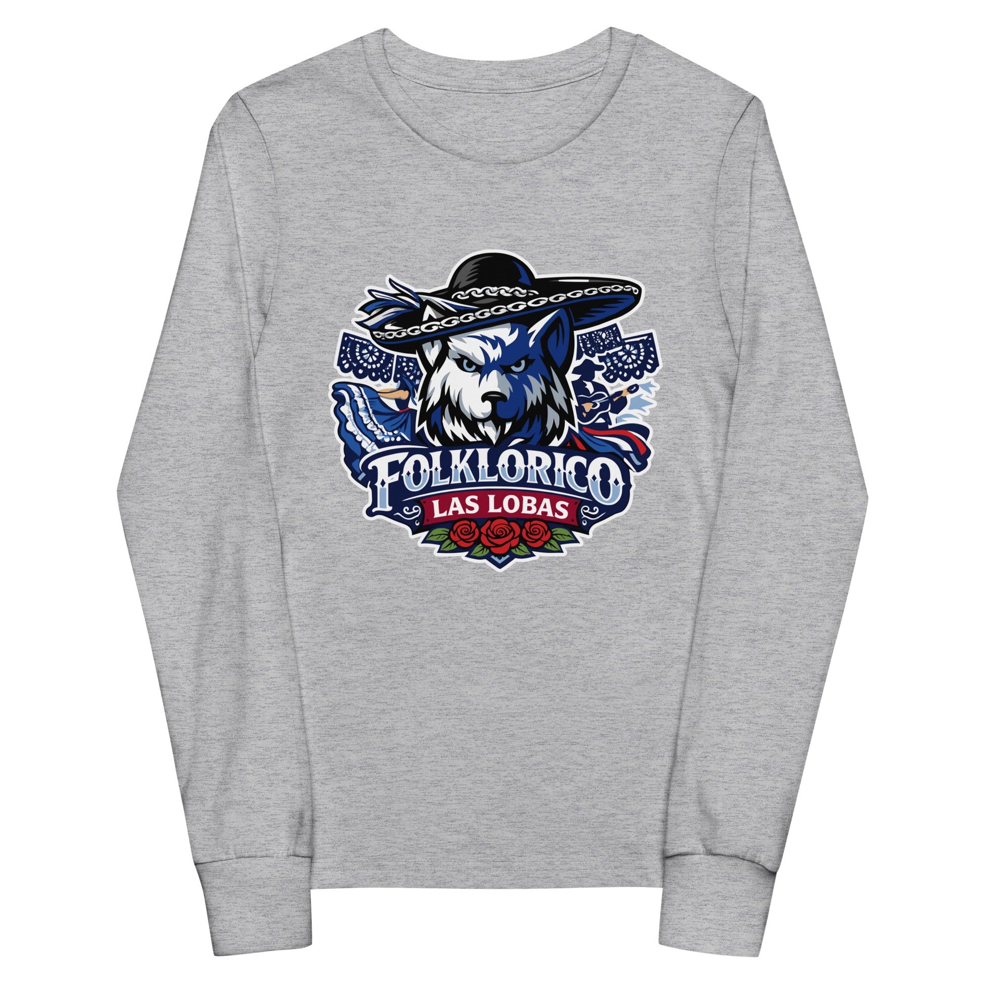 Performance | Youth Long Sleeve T-Shirt | Los Lobitos | Las Lobas Logo