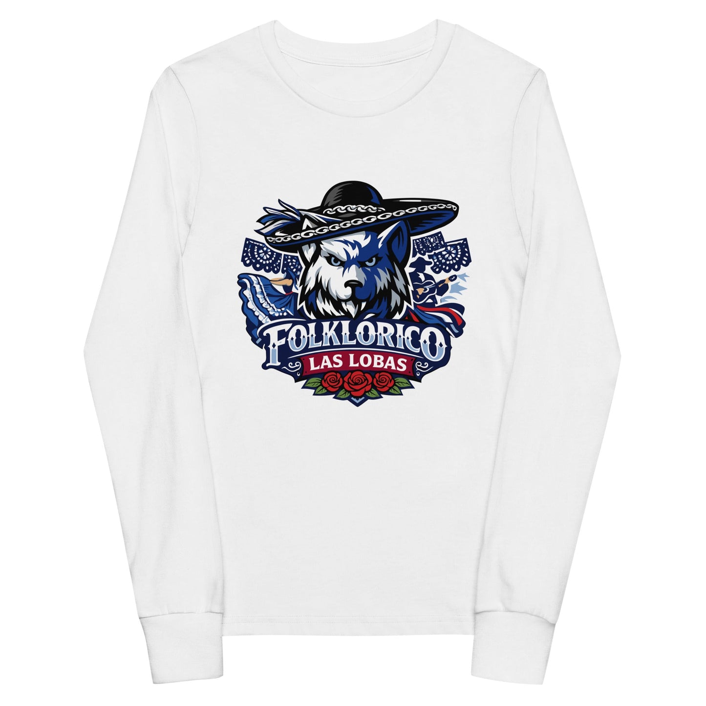 Performance | Youth Long Sleeve T-Shirt | Los Lobitos | Las Lobas Logo